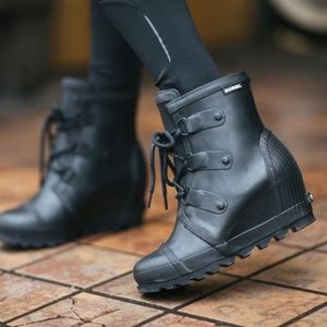 Sorel Joan Rain Wedge Boots